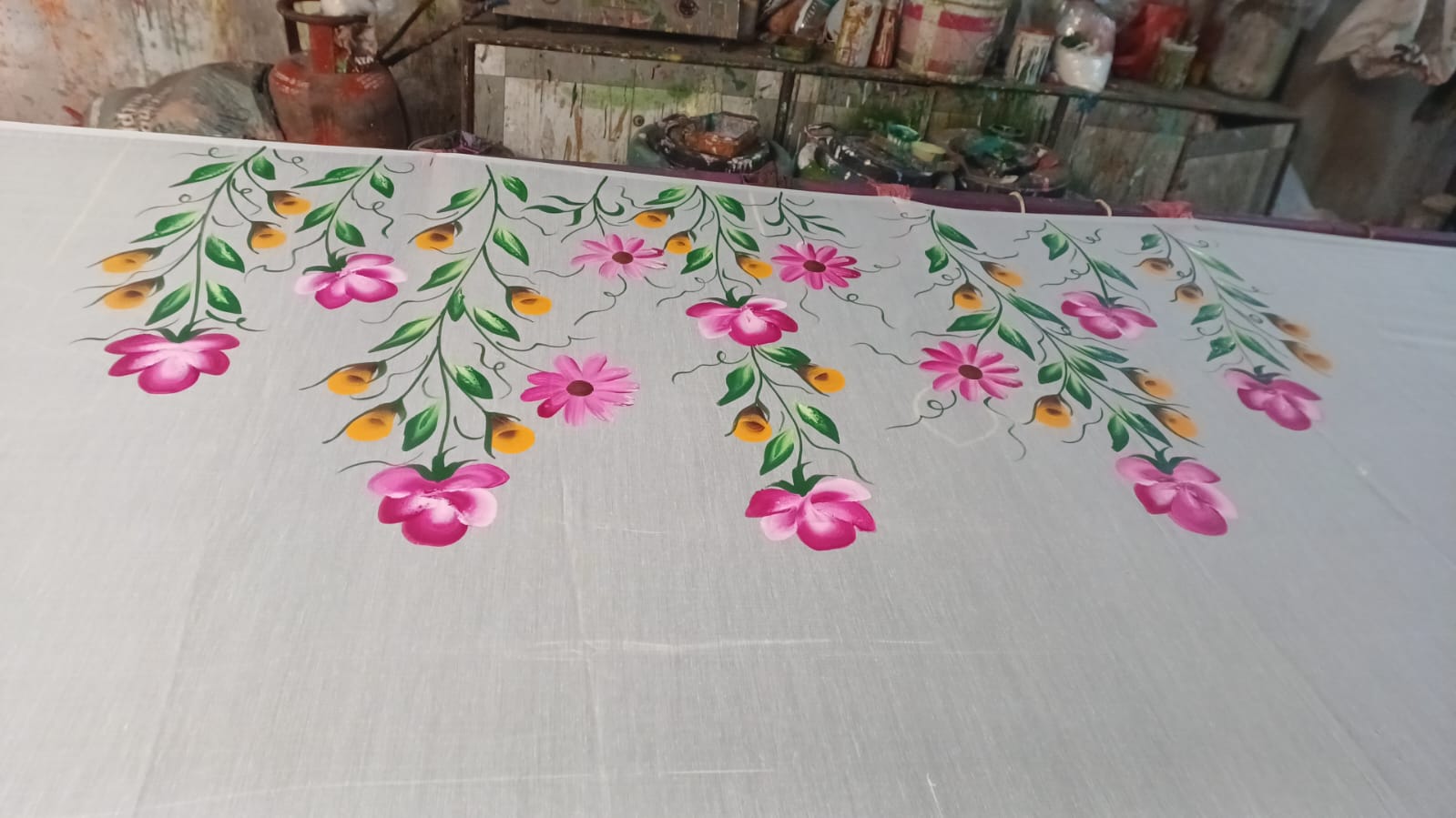 Paithani style hand-painted saree